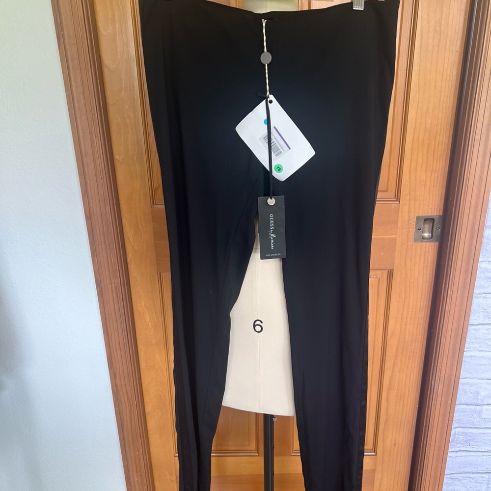 NWT Guess by Marciano Black Dress Cigarette Pant with Side Accent Stripe